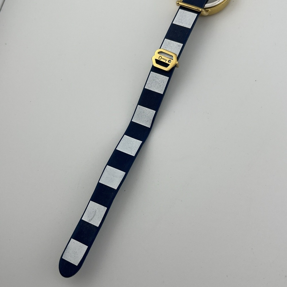 Keep Collective‎ Watch Women Blue Silicone Anchor Band Gold Charms- New Battery - Picture 9 of 9